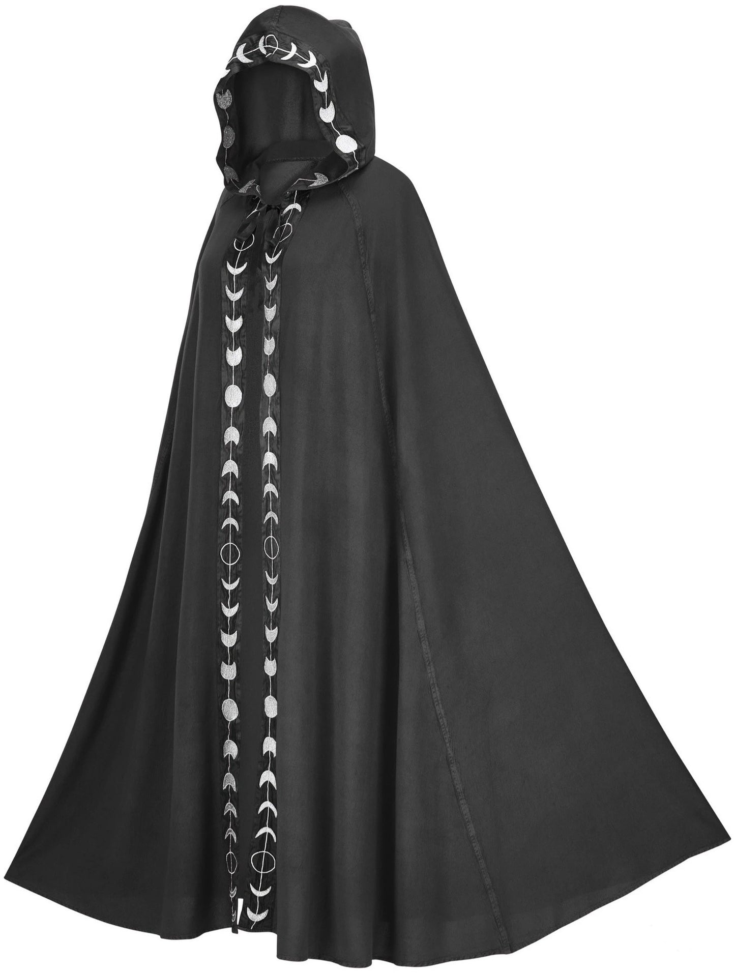 Unisex Hooded Cloak for Kids & Adults – Halloween Costume Cape in 5 Colors (Red, Purple, Green, Black, Blue)