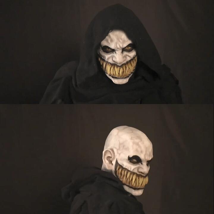 Scary Halloween Horror Mask – Full Head Balaclava with Creepy Teeth for Cosplay, Haunted Houses & Costume Parties