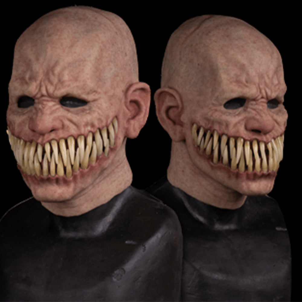 Scary Halloween Horror Mask – Full Head Balaclava with Creepy Teeth for Cosplay, Haunted Houses & Costume Parties