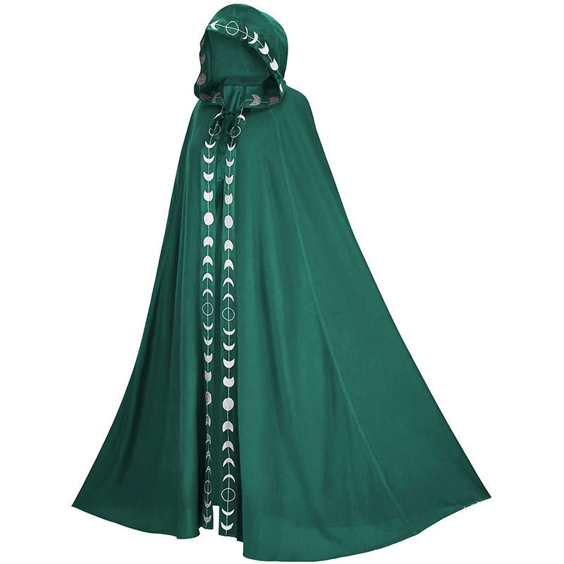 Unisex Hooded Cloak for Kids & Adults – Halloween Costume Cape in 5 Colors (Red, Purple, Green, Black, Blue)