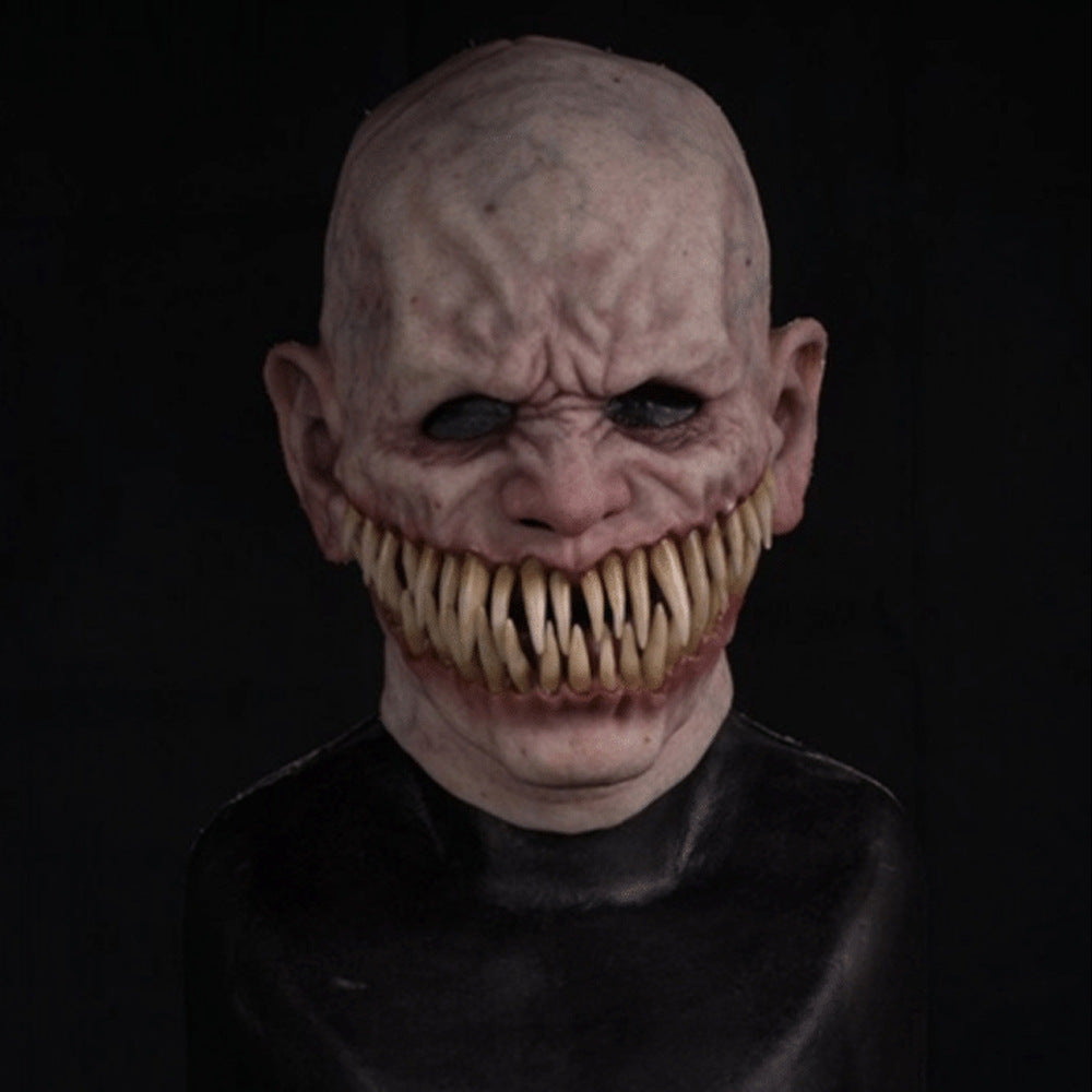 Scary Halloween Horror Mask – Full Head Balaclava with Creepy Teeth for Cosplay, Haunted Houses & Costume Parties