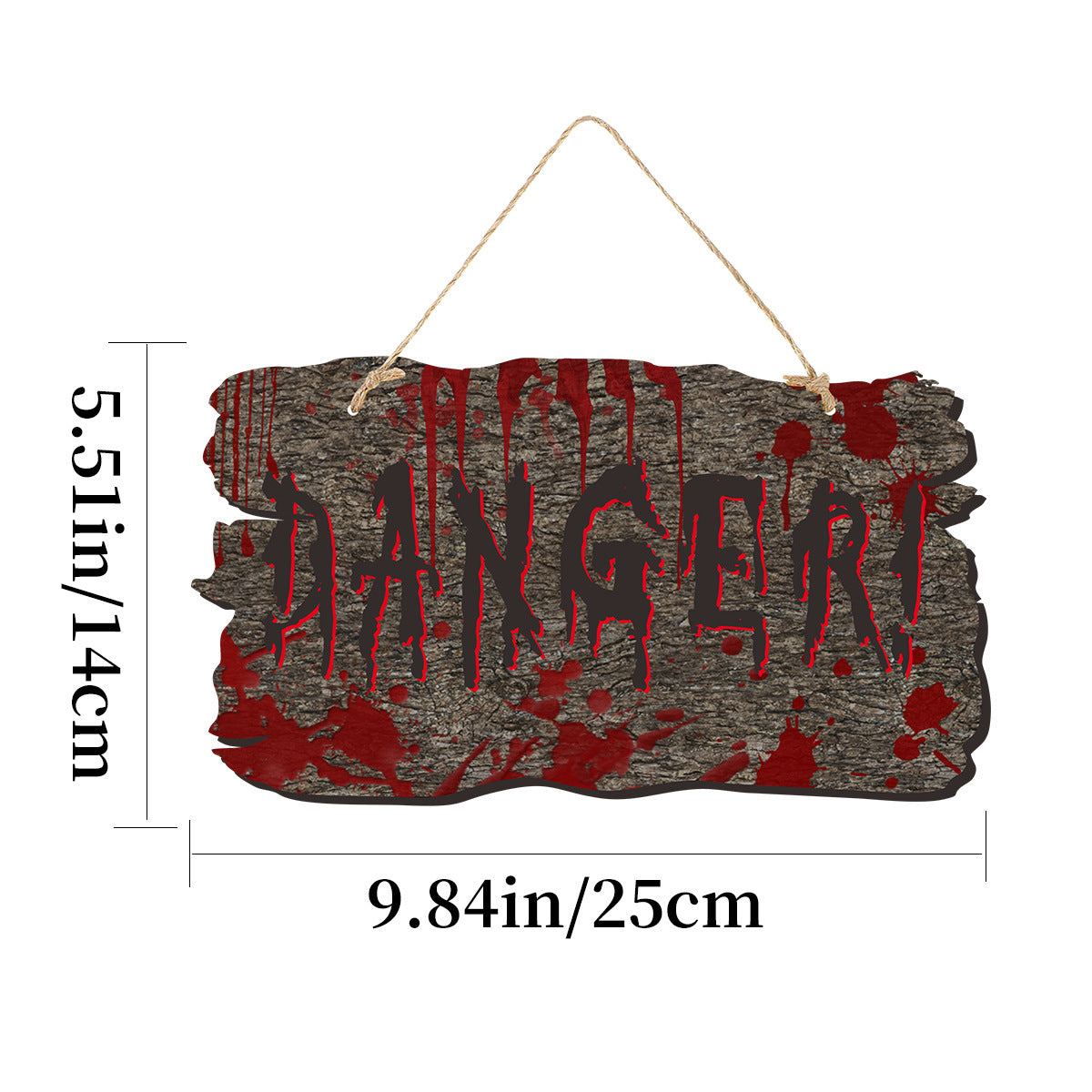 Halloween Ghost Door Sign – Haunted House Wooden-Look Hanging Decoration for Spooky Festival Party Atmosphere
