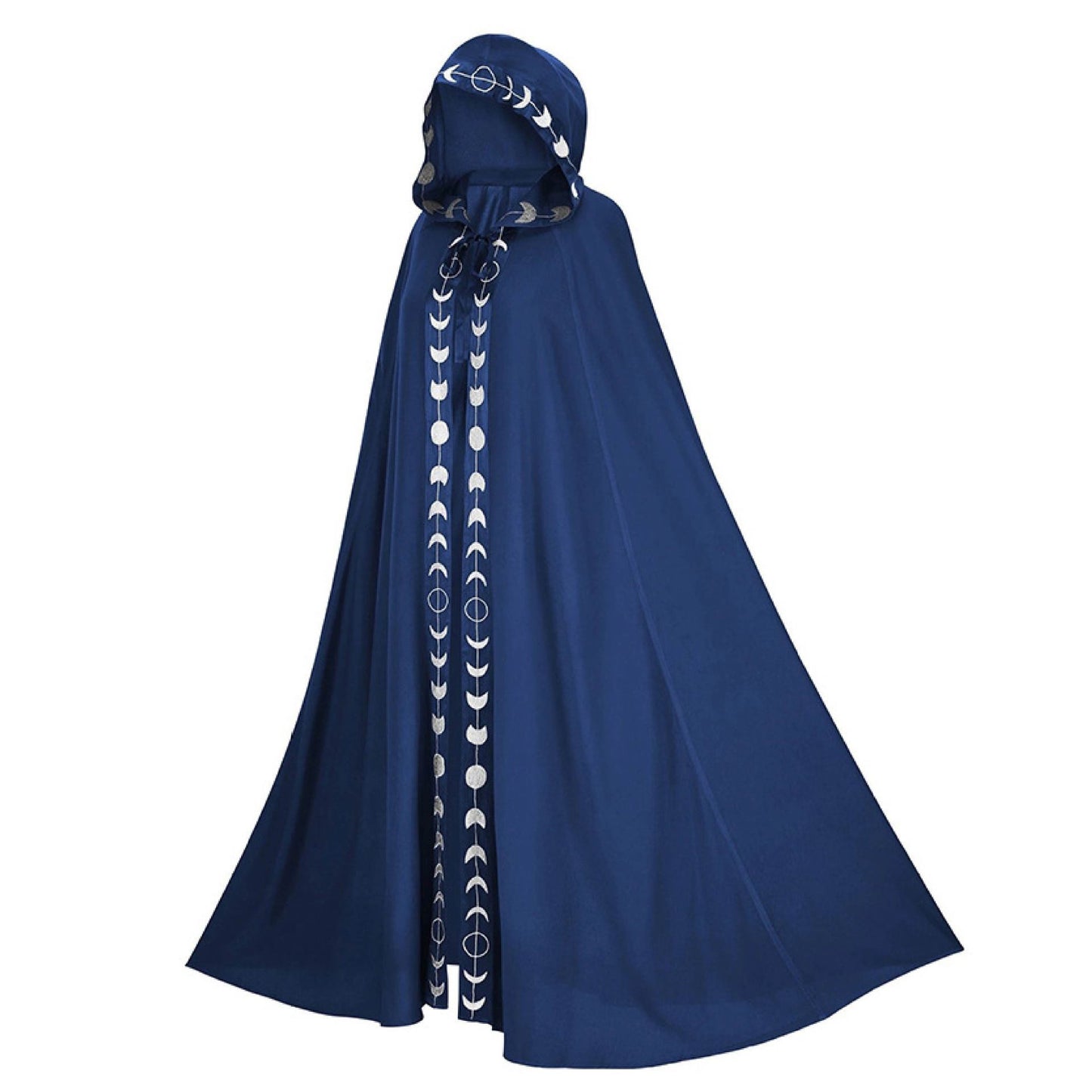 Unisex Hooded Cloak for Kids & Adults – Halloween Costume Cape in 5 Colors (Red, Purple, Green, Black, Blue)