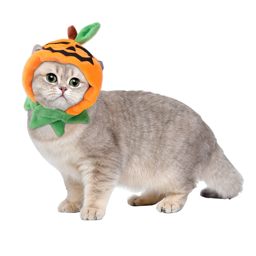 Pet Halloween Pumpkin Cloak – Cute Double-Sided Costume for Dogs & Cats