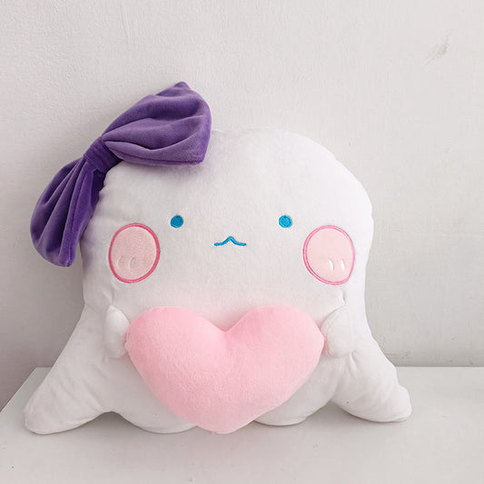 Cartoon Heart Ghost Pillow Plush Toy Doll Halloween Ghost Doll Children&#039;s Sleep Soothing Rag Doll